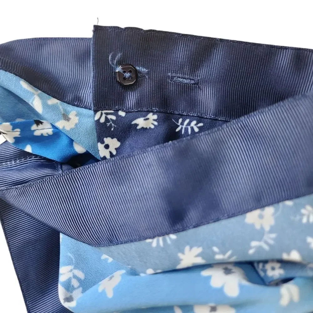 AQUA Mixed floral print skirt/size S/Asymmetrical/Flared/Midi